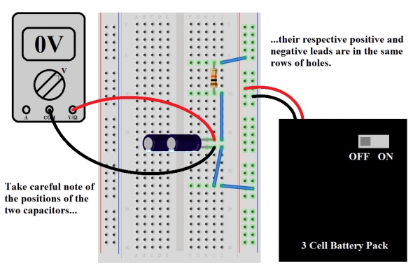 Frizing diagram: caps in parallel