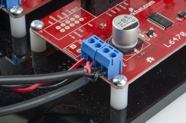 Power connections to the AutoDriver board