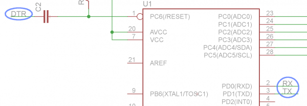 Naming and labeling RX, TX, and DTR