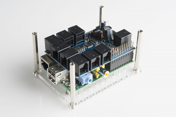 BrickPi mounted on Raspberry Pi