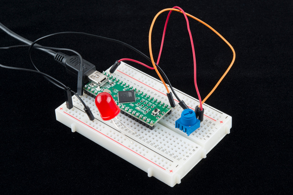 Teensy with LED and Trimpot