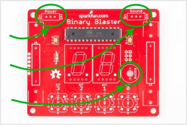 Location of Buzzer and Switches