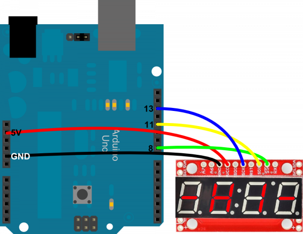 SPI example fritzing diagram