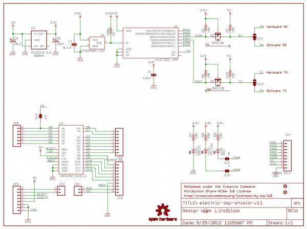 Electric Imp Shield Schematic