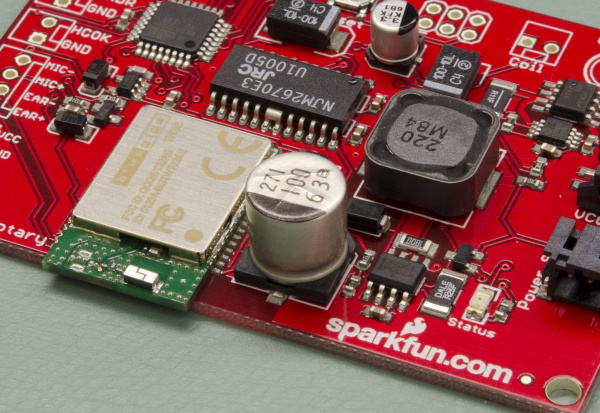 Board with paste and electronic components