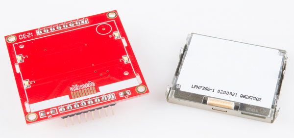 LCD removed from PCB