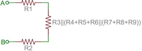 Resistor network further simplified