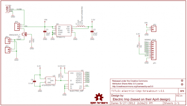 Electric Imp Breakout Schematic