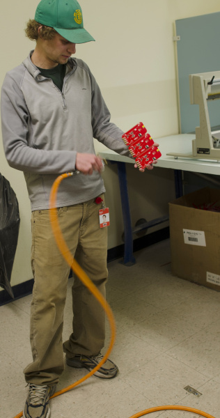 Air drying a board