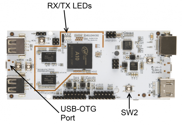 Labeled hardware for updating flash