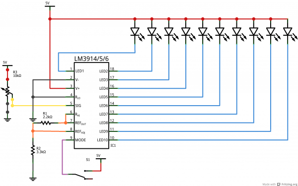 Simple circuit schematic view