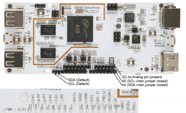 I2C hardware resources on the pcDuino