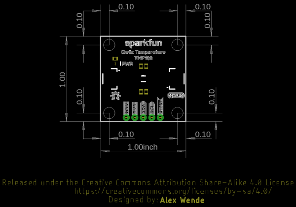 Image showing the board's dimensions from Eagle