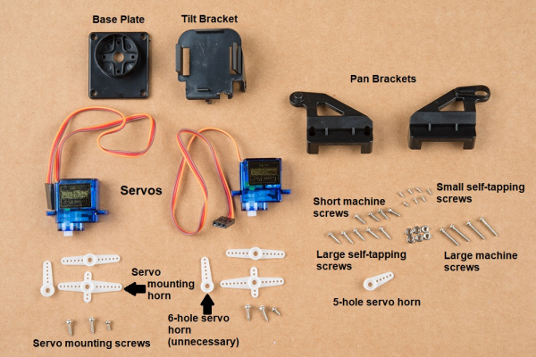 Pan-Tilt mechanism parts