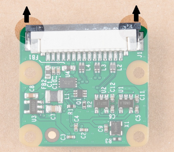 Highlighted camera connector tabs