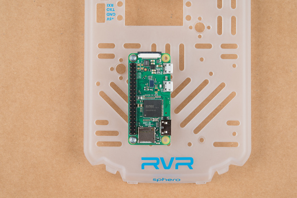 Raspberry Pi Zero mounted on cover plate for the RVR