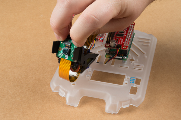 Mounting the Raspberry Pi Camera onto the Pan-tilt mechanism