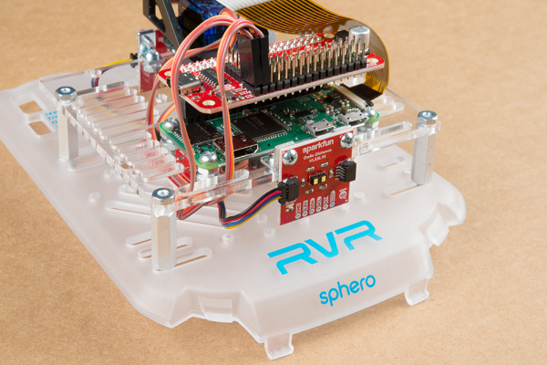 The rear Time of Flight sensor plugged into connector 4 on the Mux board