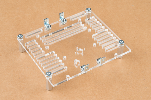 Standoffs and Brackets affixed to mounting plate