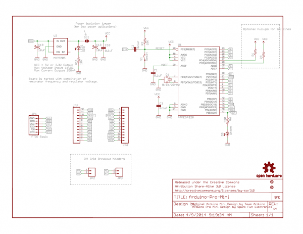 arduino mini pro pinout