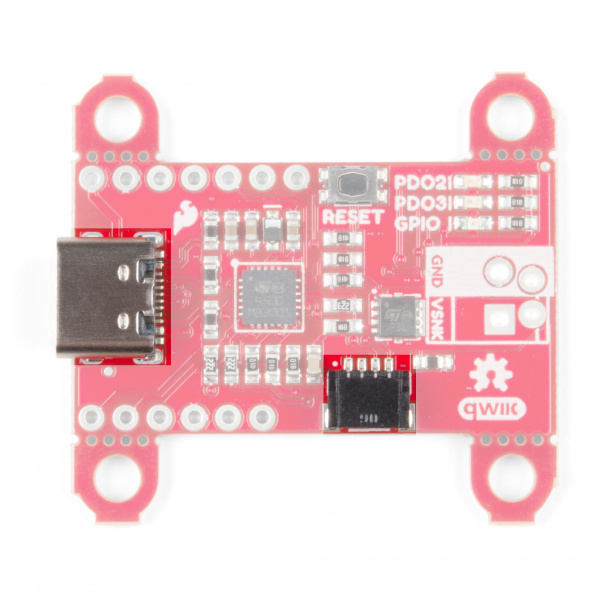 Highlight of Qwiic and USB type c connectors