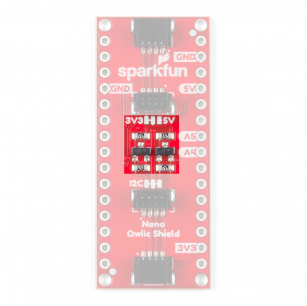 Image Highlighting logic circuit for Qwiic Shield for Arduino Nano.