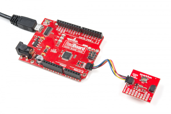 Qwiic RTC connected to the RedBoard Qwiic