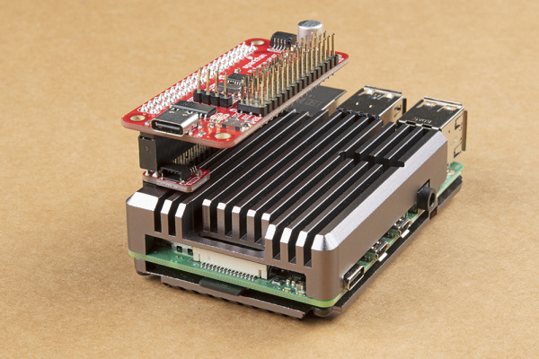 Extension Header with 9.80mm Pin Length is Used to Help Stack the Qwiic SHIM and Servo pHAT on a Pi 4 with Heat Sink