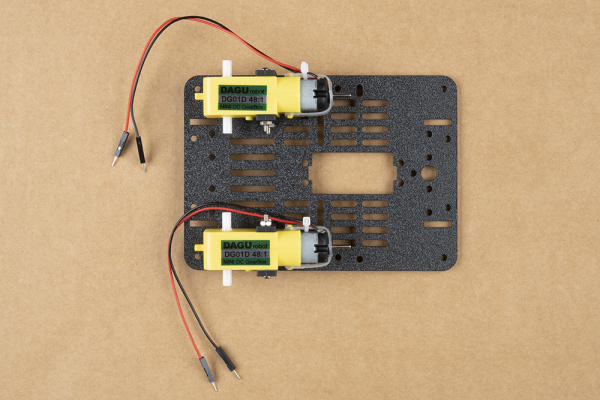 Both motors attached to base plate