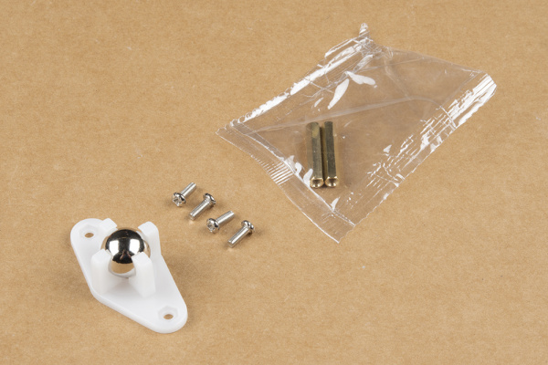Packaged caster ball assembly hardware