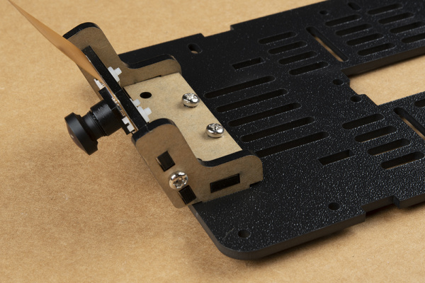 Camera mount screws screwed into chassis