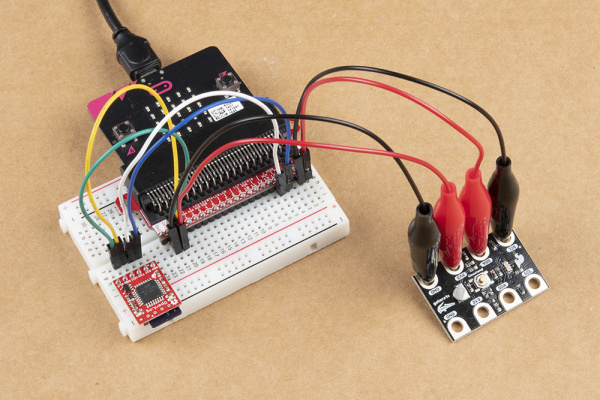 micro:bit connected to OpenLog and gator:RTC