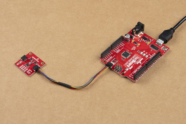 Air Quality Sensor connected to a RedBoard Qwiic