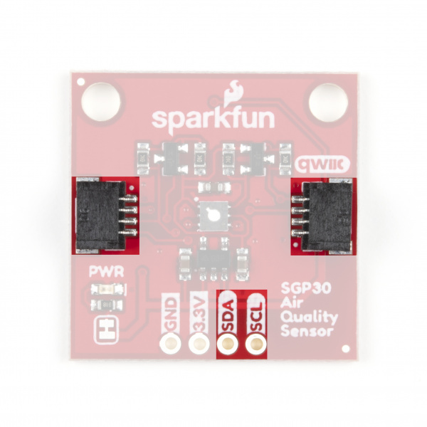 Highlighting the I2C pins and Qwiic Connectors