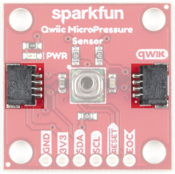 Qwiic connectors on front side of the board