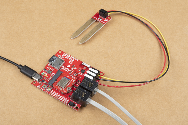 Fully assembled MicroMod Weather Carrier Board with external sensors