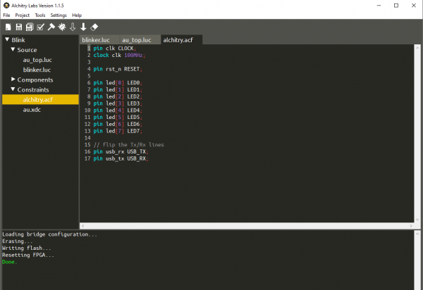 Alchitry Constraint File