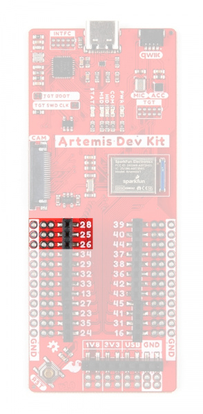 Annotated image of IOM2 SPI pins