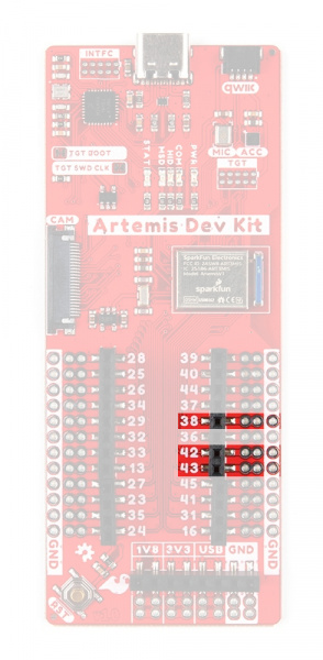 Annotated image of IOM2 SPI pins