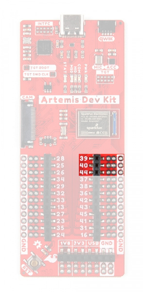 Annotated image of IOM2 SPI pins