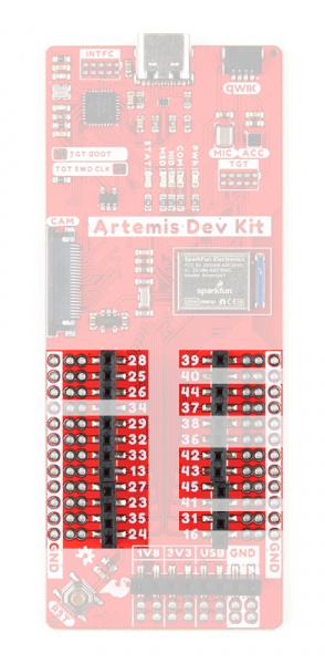 Annotated image of PWM pins