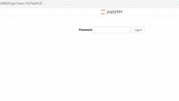 Jupyter Notebooks Login Page Screenshot