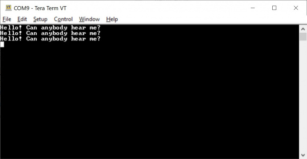 Output from Hardware Serial on Tera Term