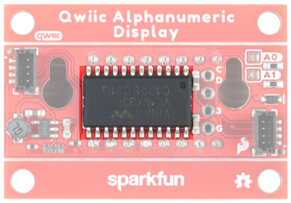 SparkFun Qwiic Alphanumeric Display - Pink 14-Segment Display, No Soldering Needed, I2C Addressable