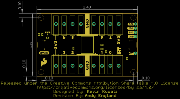 Qwiic GPIO Dimensional Drawing