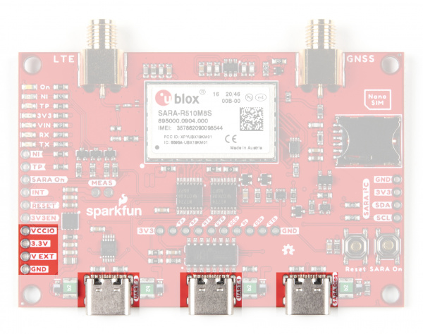 Photo highlighting USB-C connectors and power PTH connections.