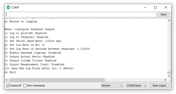 Configure Terminal Output