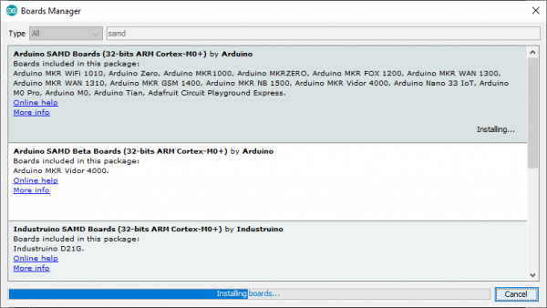 Install arduino core