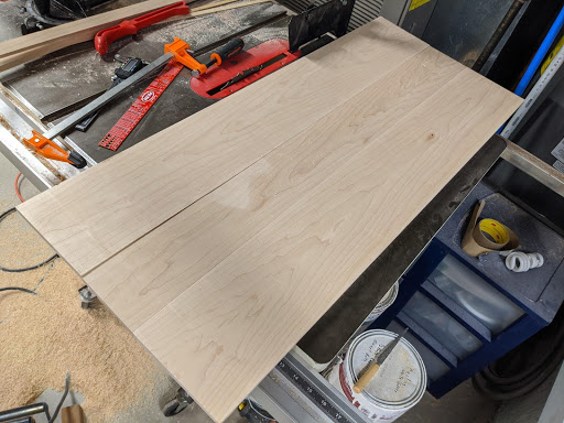 3 thinner pieces of maple to make the face of the clock clock