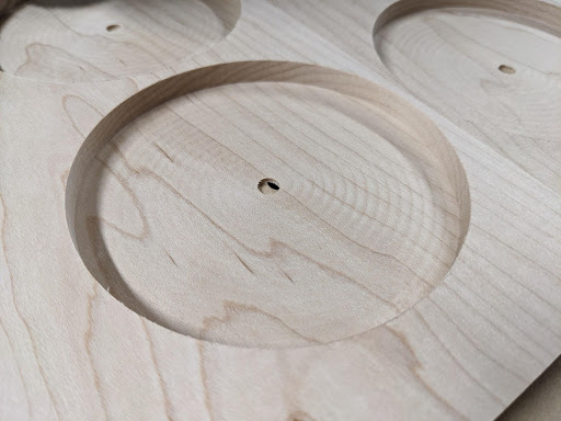 CNC clock face hole